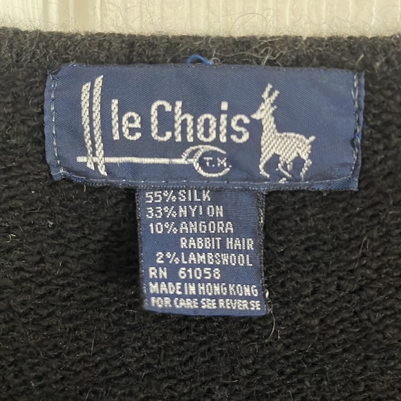 Le Chois black angora sweater - Picture 3 of 7